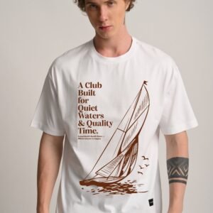 Coastal Leisure White Oversized Fit T-Shirt Men