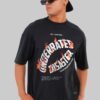 Disaster Flames Black Baggy Fit T-Shirt Men