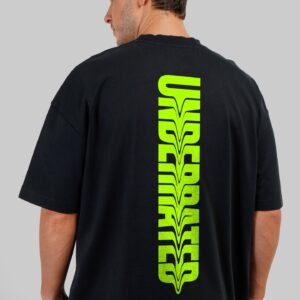 Green Black Baggy Fit T-Shirt Men