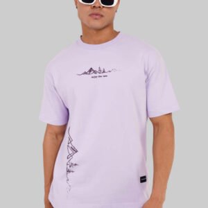 Enjoy Now Lavender Oversized Fit T-Shirt Men