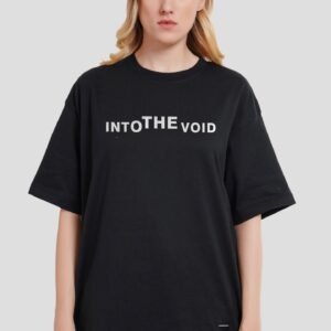 Into The Void Black Oversized Fit T-Shirt Women