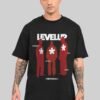 Level Up Silhouette Print Black Oversized Fit T-Shirt Men