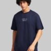 Reflection Of You Navy Blue Oversized Fit T-Shirt Men
