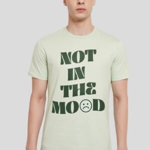 Not In The Mood Pastel Green Regular Fit T-Shirt Men