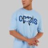Relax In Crisis Sky Blue Baggy Fit T-Shirt Men