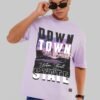 Downtown State Lavender Baggy Fit T-Shirt Men
