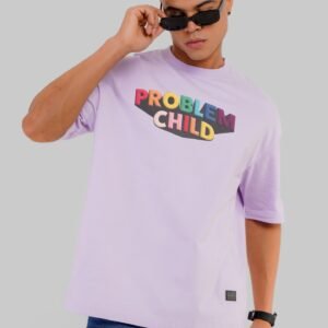 Problem Child Lavender Baggy Fit T-Shirt Men