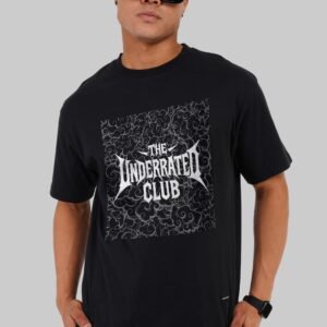 Mystery Black Oversized Fit T-Shirt Men