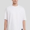 Solid White Half Sleeves T-Shirt For Men Baggy Fit