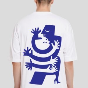 The Complexity Of Simplicity White Printed T-Shirt Men Baggy Fit