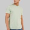 Solid Pastel Green Half Sleeves T-Shirt For Men Regular Fit