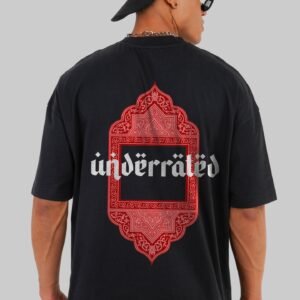 Urban Arabic Vibe Black Baggy Fit T-Shirt Men