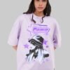 Fame Lavender Baggy Fit T-Shirt Women