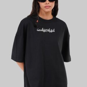 Urban Arabic Vibe Black Baggy Fit T-Shirt Women