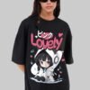Lovely Anime Black Baggy Fit T-Shirt Women