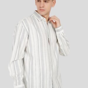 Light Grey Striped Shirt