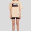 Rally Racer Beige Printed T-Shirt for Women