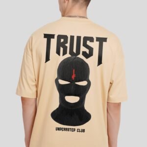 Trust Beige Baggy Fit T-Shirt Men