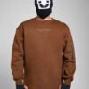 Brown Oversized Y2K Graphic Sweatshirt