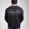 Black Oversized Embroidered Sweatshirt