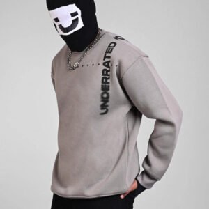 Grey Oversized Graphic Sweatshirt