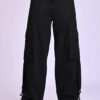 Deep Black Men's Baggy Cargo jeans