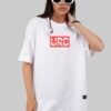 Logo White Oversized Fit T-Shirt Women