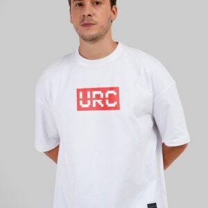 Logo White Baggy Fit T-Shirt Men