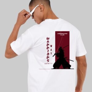Warriors Way White Oversized Fit T-Shirt Men