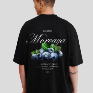 Blueberries Black Baggy Fit T-Shirt Men