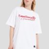 Emotionally Unavailable White Oversized T-shirt Women