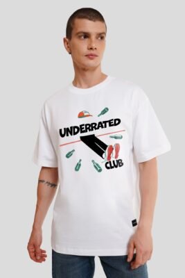 Got Wasted White Oversized Fit T-Shirt Men