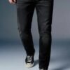Black Mid Rise Men's Slim Fit Jeans