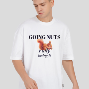 Going Nuts White Baggy T-shirt Men