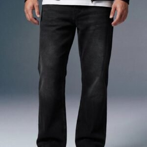 Black High Rise Men's Bootcut Jeans