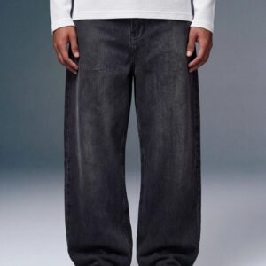 Faded Black Men's Baggy Jeans