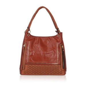 Attractive Women's Faux Leather Textured?Tote Bag