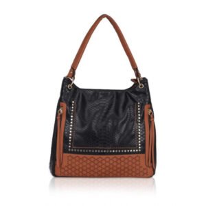 Attractive Women's Faux Leather Textured?Tote Bag