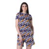 Trendy Cotton Blended Printed Round Neck Half Sleeve Top Shorts Set