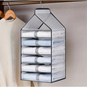 Groovy Hanging Foldable Fabric Closet Organizer with 6 Shelves