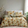 Marvellous Microfiber Floral Printed Double Bedsheet with 2 Pillow Covers
