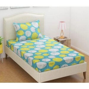 Magnificent Microfiber Floral Printed Single Bedsheet with 1 Pillow Cover