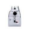 Modish Unisex PU Leather Solid Medium Zipper Backpack