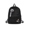 Modish Unisex PU Leather Solid Medium Zipper Backpack