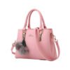 Snazzy Women's PU Leather Solid Shoulder Zipper Handbag