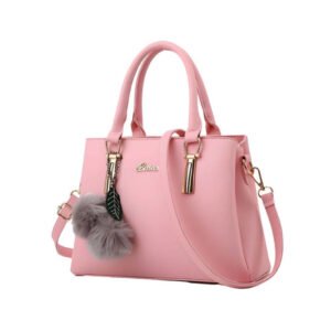 Snazzy Women's PU Leather Solid Shoulder Zipper Handbag