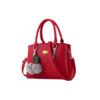 Snazzy Women's PU Leather Solid Shoulder Zipper Handbag