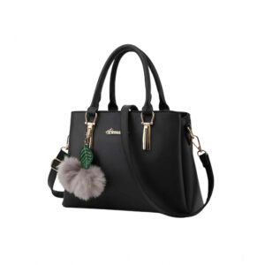 Snazzy Women's PU Leather Solid Shoulder Zipper Handbag