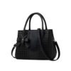Snazzy Women's PU Leather Solid Shoulder Zipper Handbag