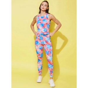 Fancy Women's Polyester Lycra Printed Sleeveless Active Wear